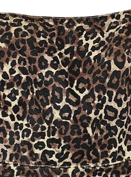 ZARA Damen Minikleid, braun Animal Print - Gr. M / 38 – Bild 3