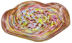 Bunte Kunst Glasschale im Taschentuch Design Ø ca 34cm - Bild 2
