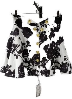 Rock Miss Rosier Mit Rosenmuster, Bundweite 78 cm, XL | Neu - Bild 5