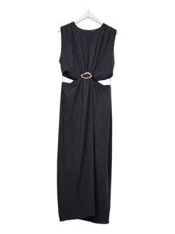 ZARA Damen Maxikleid, schwarz - Gr. XL / 42 - Bild 1