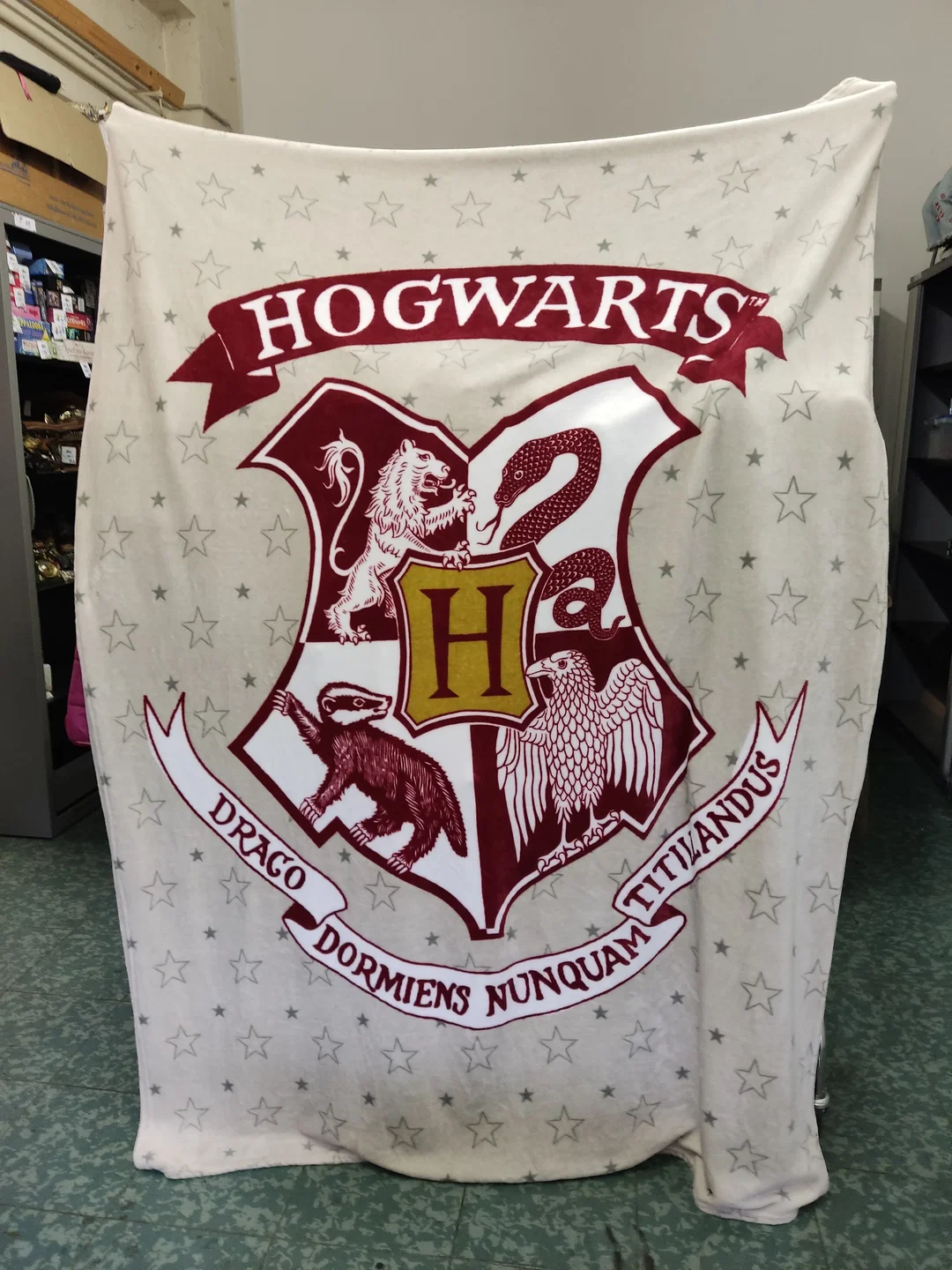 Harry Potter Wohn / Kuscheldecke mit Hogwarts-Schulwappen, Größe ca. 220x150cm – Bild 2