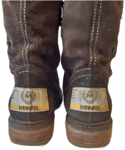 MANAS Design Damen Stieflette/Stiefel Rauleder, braun - Gr. 37 - Bild 7
