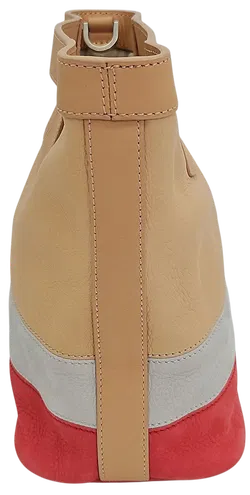 Max V. Koenig Damen Lederhandtasche, beige/grau/pink- Höhe ca. 22 cm  - Bild 2