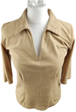 Damen-Blusenshirt Creme, Größe S/36 | Schlichte Eleganz