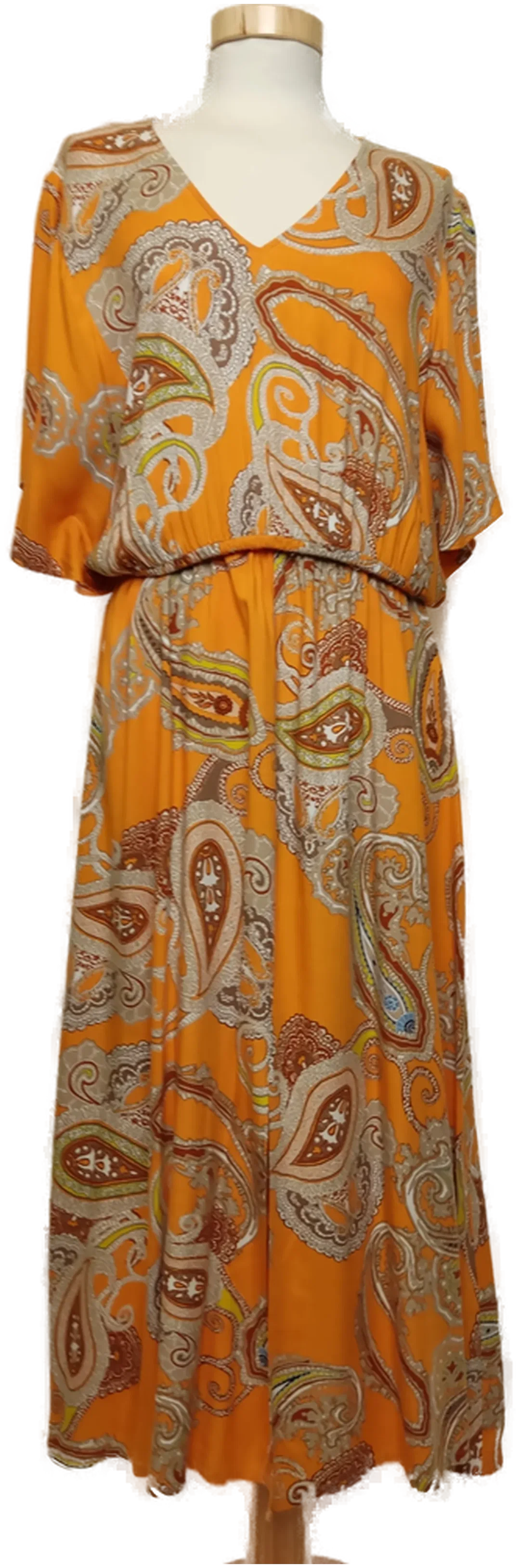 Betty Barclay Damen Sommerkleid orange Paisley Muster Gr.40 - Bild 1