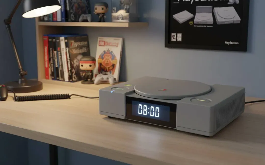 BIGBEN PlayStation PS1 Wecker (PS1AC) – Retro Digitaluhr im ikonischen Konsolen-Design - Bild 4