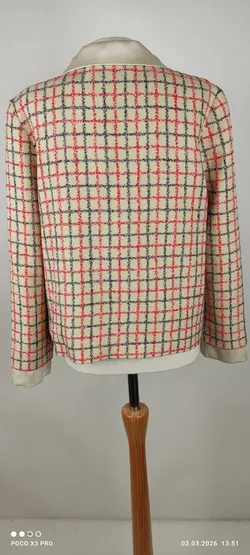 Gucci Karierte Tweed-Jacke mit Schleife - Bild 2