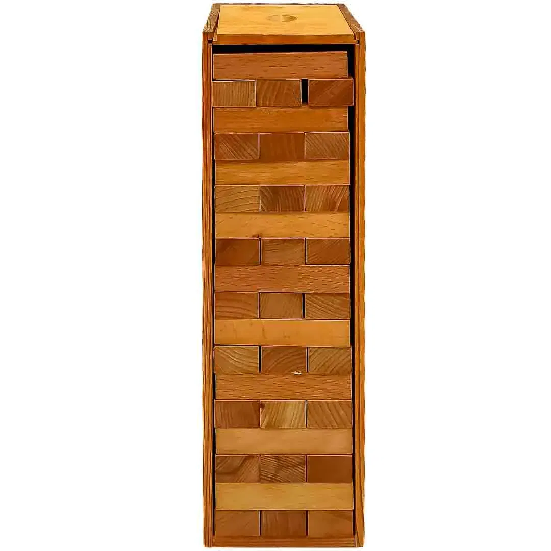 Janga/Goki Geschicklichkeitsspiel Wackelturm in Holz Box / Holzspielzeug - Bild 4