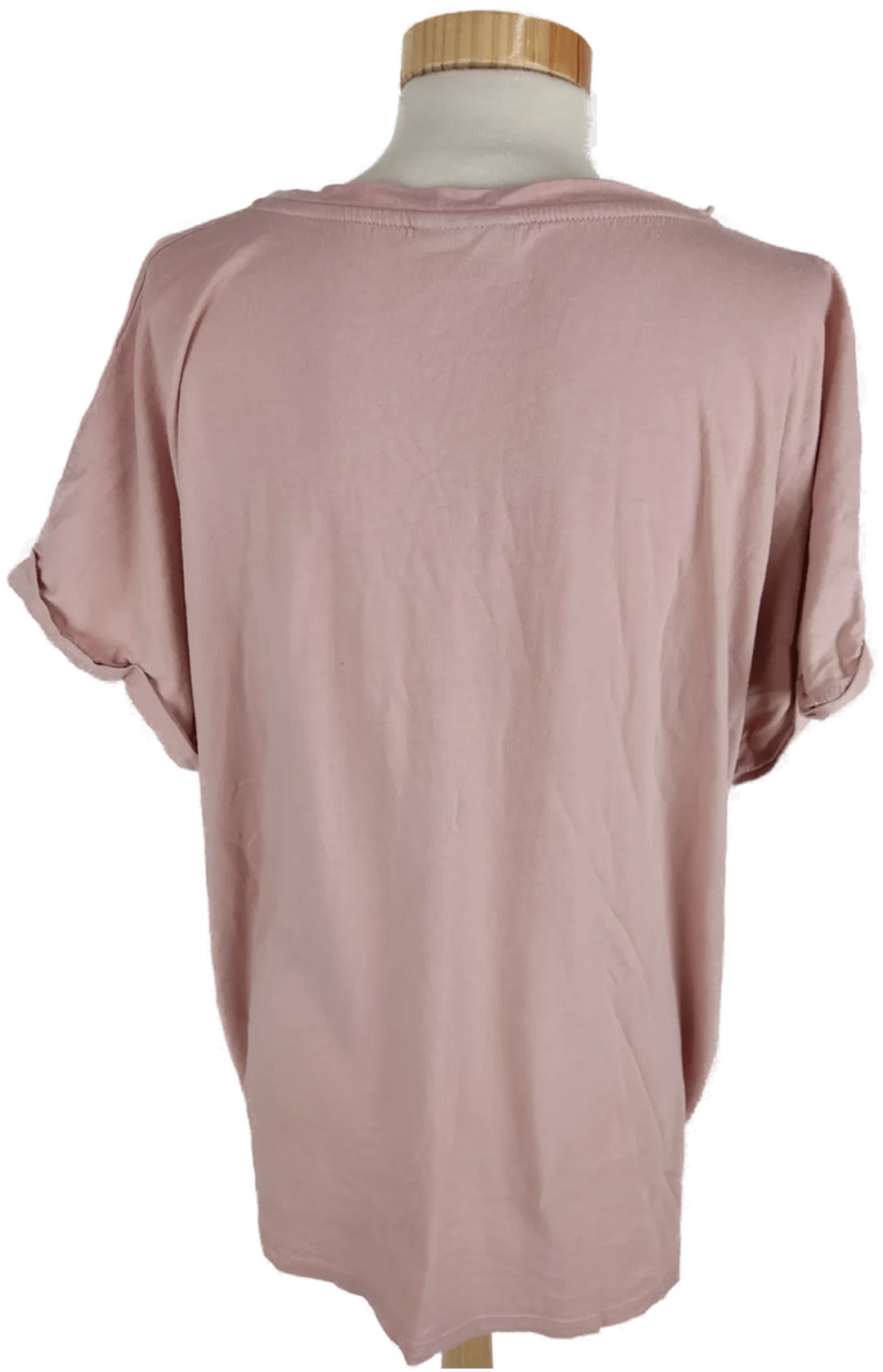Yessica Damen T-Shirt XL altrosa, Brusttasche, kurzer Arm – Bild 4