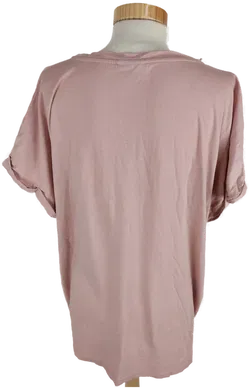 Yessica Damen T-Shirt XL altrosa, Brusttasche, kurzer Arm - Bild 4