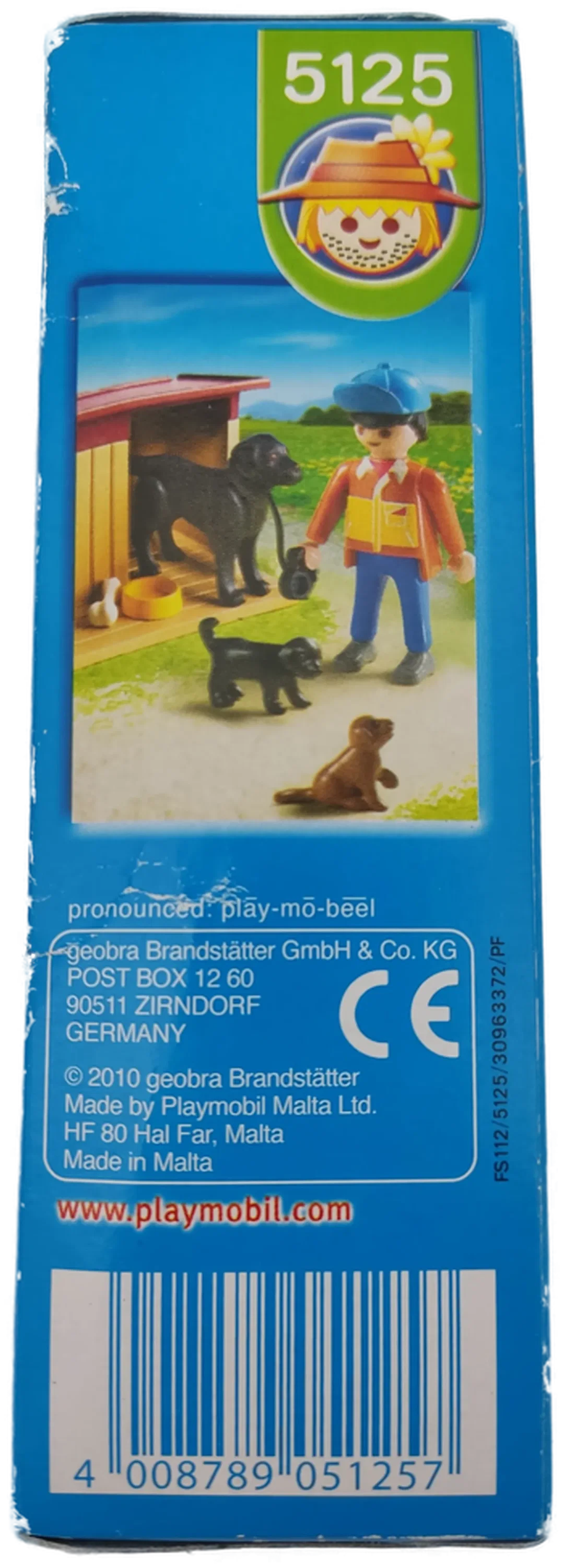 Playmobil Set 5125 (Hofhund mit Welpen), ungeöffnete Originalverpackung! Für Sammler – Bild 3