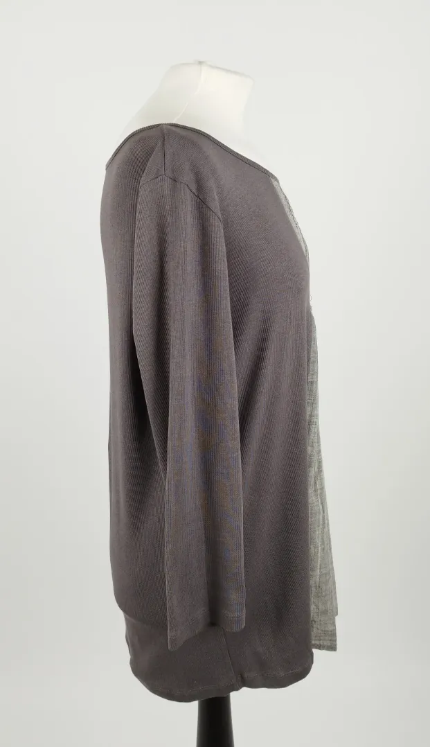 Fabiana Filippi - Graues Oberteil mit Kettendetails - XXL, 94% Baumwolle, 6% Lycra – Bild 2