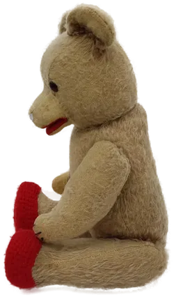 Teddybär Stofftier in braun-rot, Höhe 48cm - Bild 3