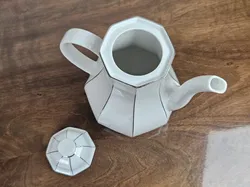 Schirnding Bavaria Porzellan Teekanne, weiß/silber - Bild 3