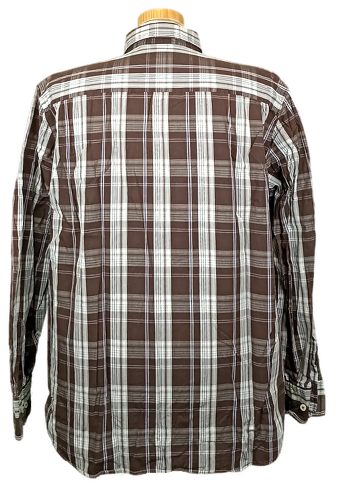 Marc O'Polo Herren Hemd braun/weiß kariert Gr. XL – Bild 2