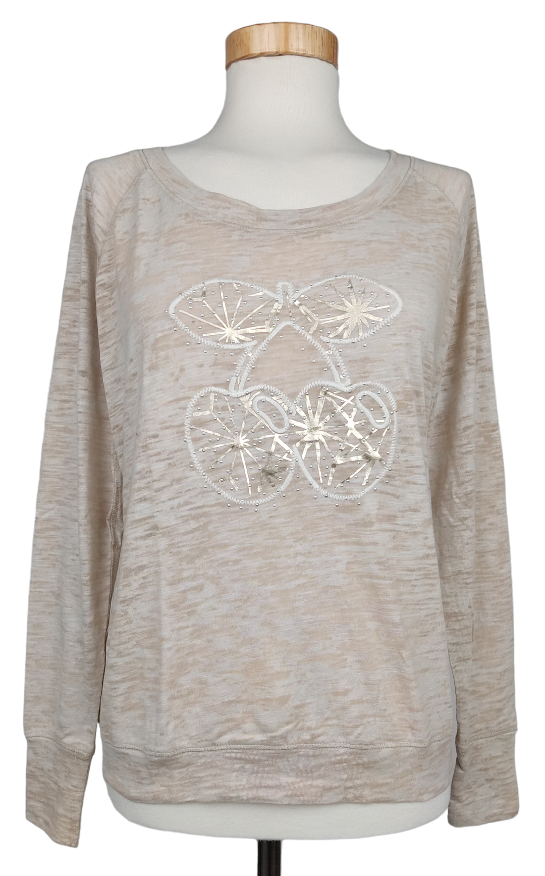 Pacha Ibiza Damen Longsleeve Shirt, beige - Gr. S  - Bild 4