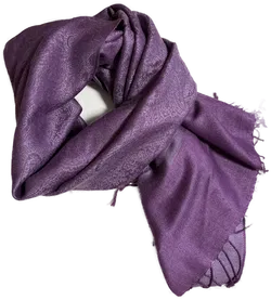 PASHMINA Schal 70% Pashmina 30% Seide lila 180x65 cm - Bild 3