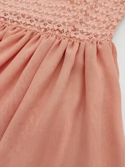 American Apparel Damen Chiffonkleid, pfirsichrosa - Gr. XS - Bild 5