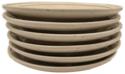 6 Fondueteller, France, Keramik - Bild 4