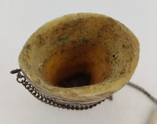 Tibetische Schnupftabakflasche aus Yak-Knochen – Bild 4