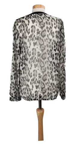 Damen Bluse Animal Print transparent - M/38 - Bild 2