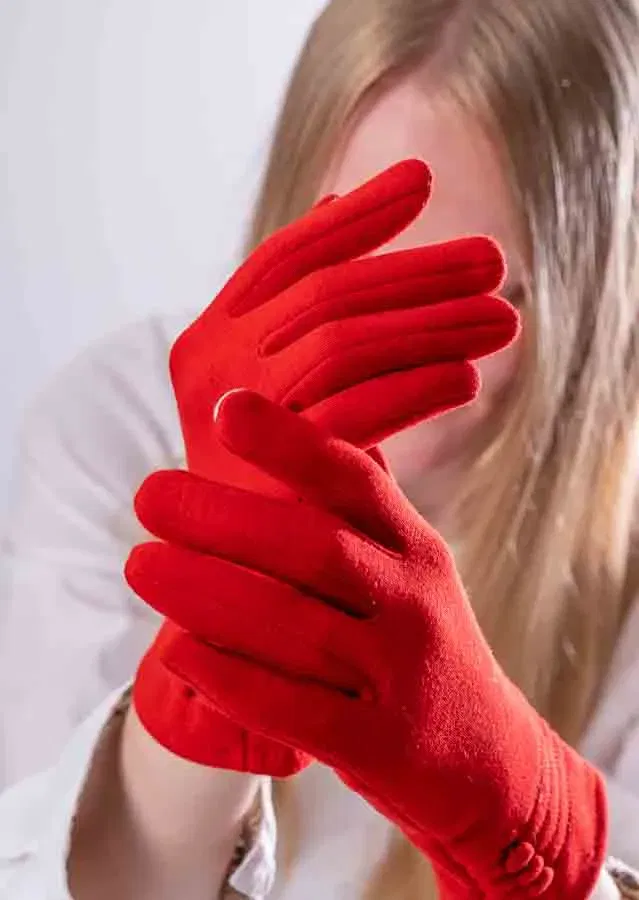 Handschuhe rot mit Handy Touch - Bild 3