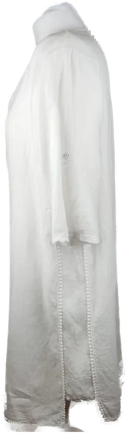 Weißes Hemdblusenkleid Aus Baumwolle L | Zeitloses Design – Vorschau 2