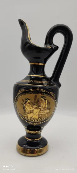 Griechische Vase Kobalt mit 24 K Gold - Bild 2