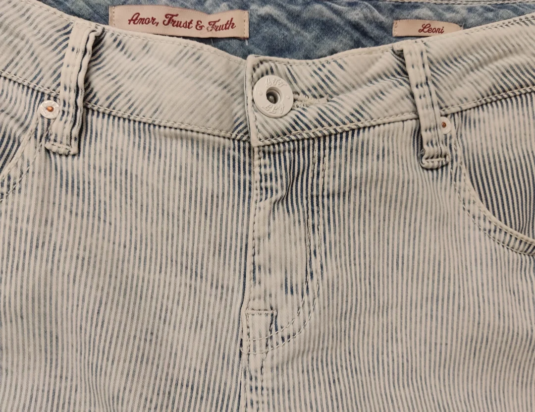 Amor, Trust & Truth Damen Hose blau/weiß gestreift - M/38 kurz – Bild 3