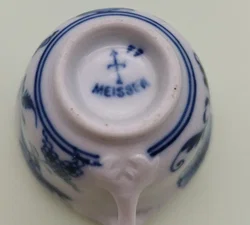 Mokkaset Zwiebelmuster Porzellanfabrik Ernst Teichert, Meißen | Porzellan-Schatz - Bild 4