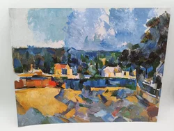Hochwertiger Kunstdruck, "Uferlandschaft" - Paul Cézanne, Edition Kunstkreis 1998