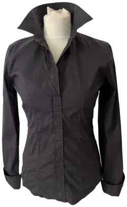 VAN LAACK Damenbluse schwarz mit seitlichem Zipper Gr. 36 - Bild 1