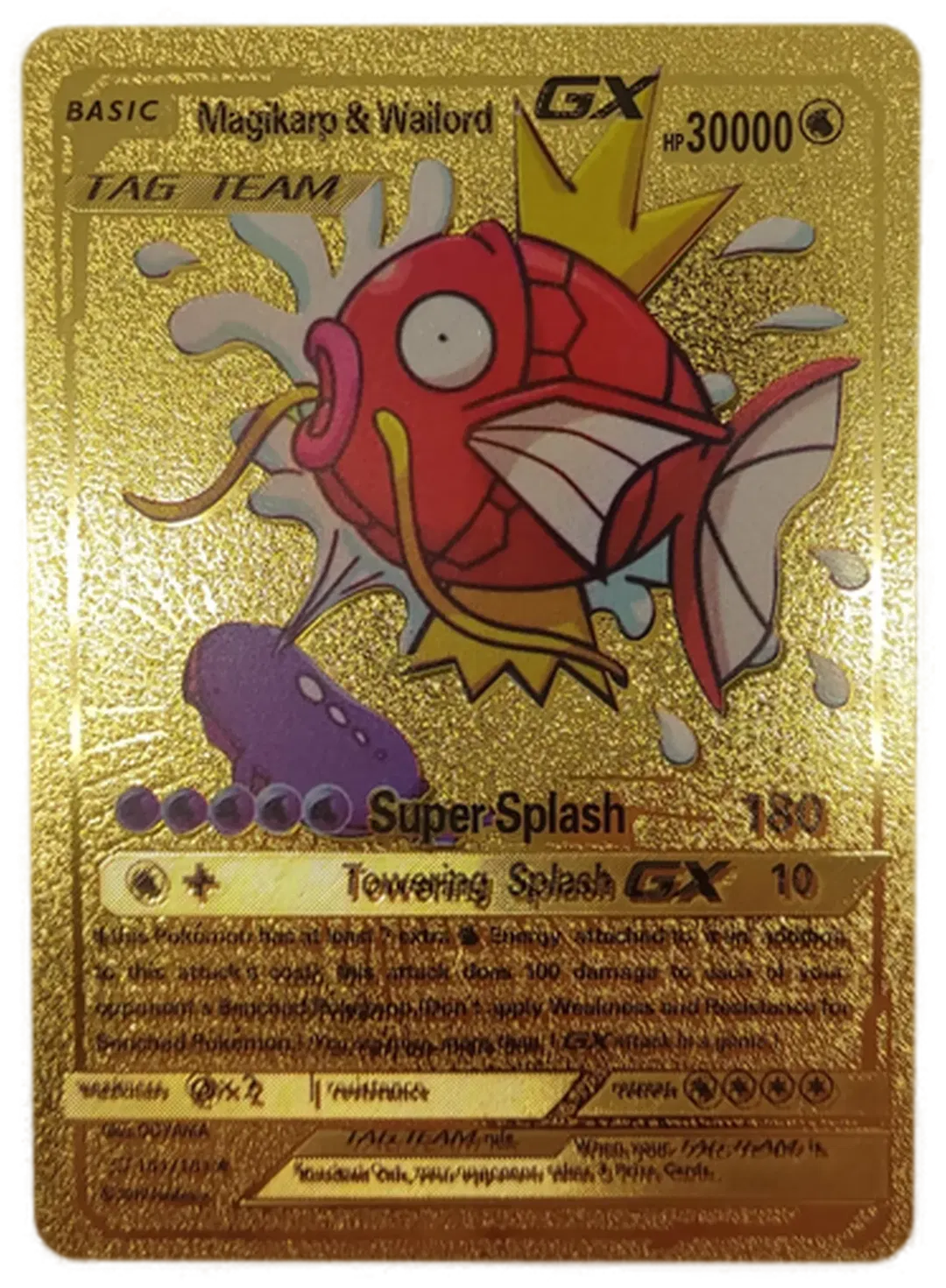 Pokémon Sammelkarte Goldfolie Basic Magikarp & Wailord GX - Bild 1