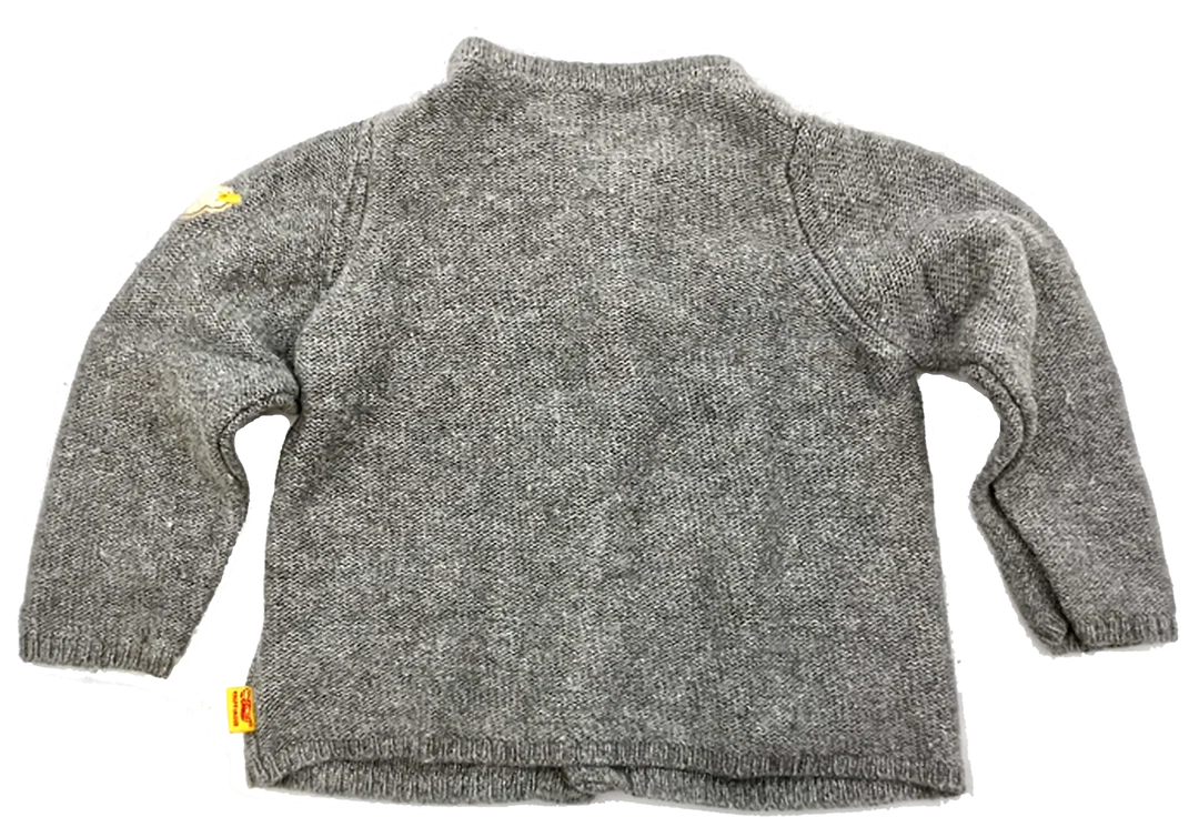 Steiff Baby Pullover grau Gr. 68 cm/6m – Bild 3