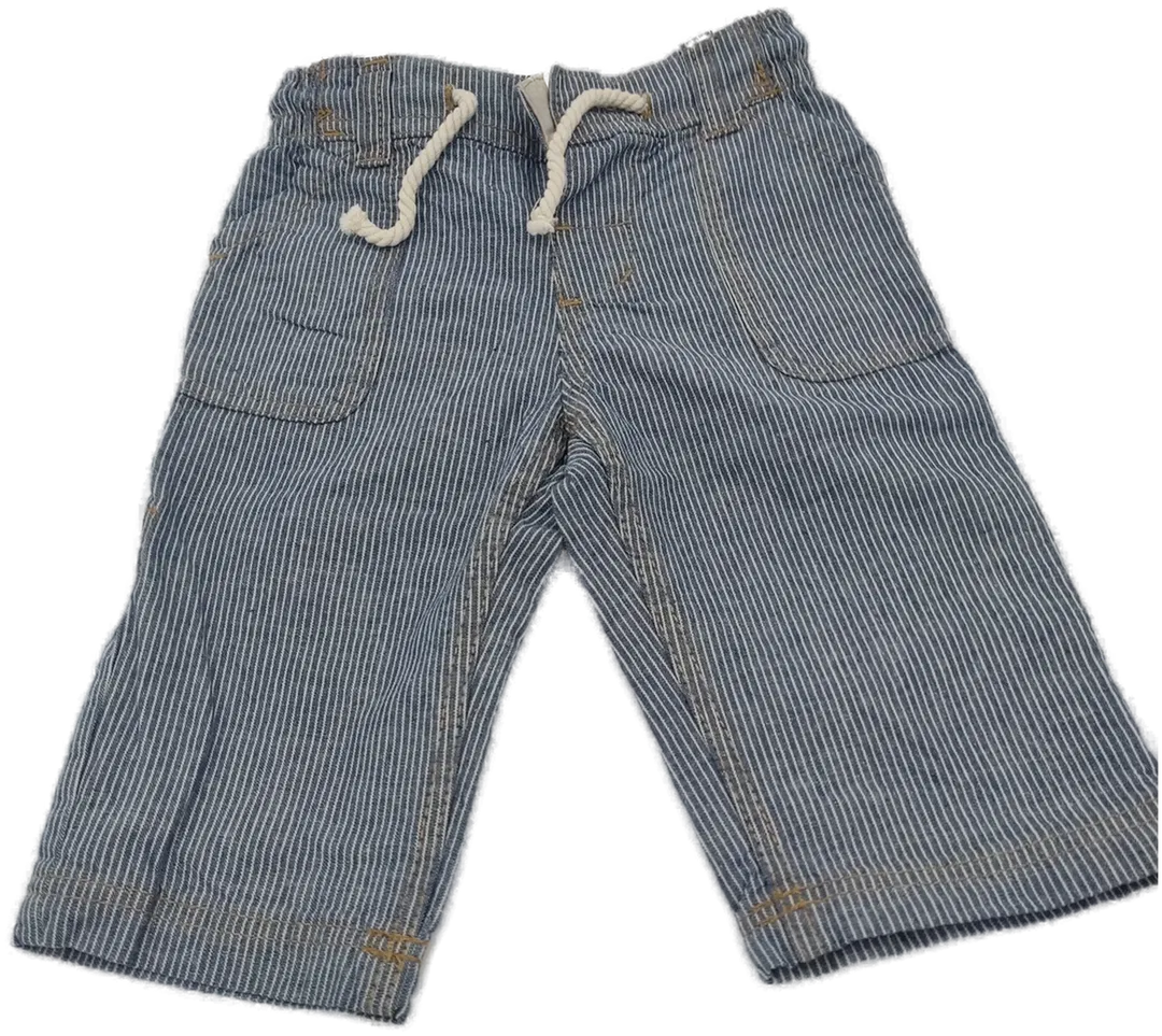 H&M Babyhose blau gestreift - 68 - Bild 1