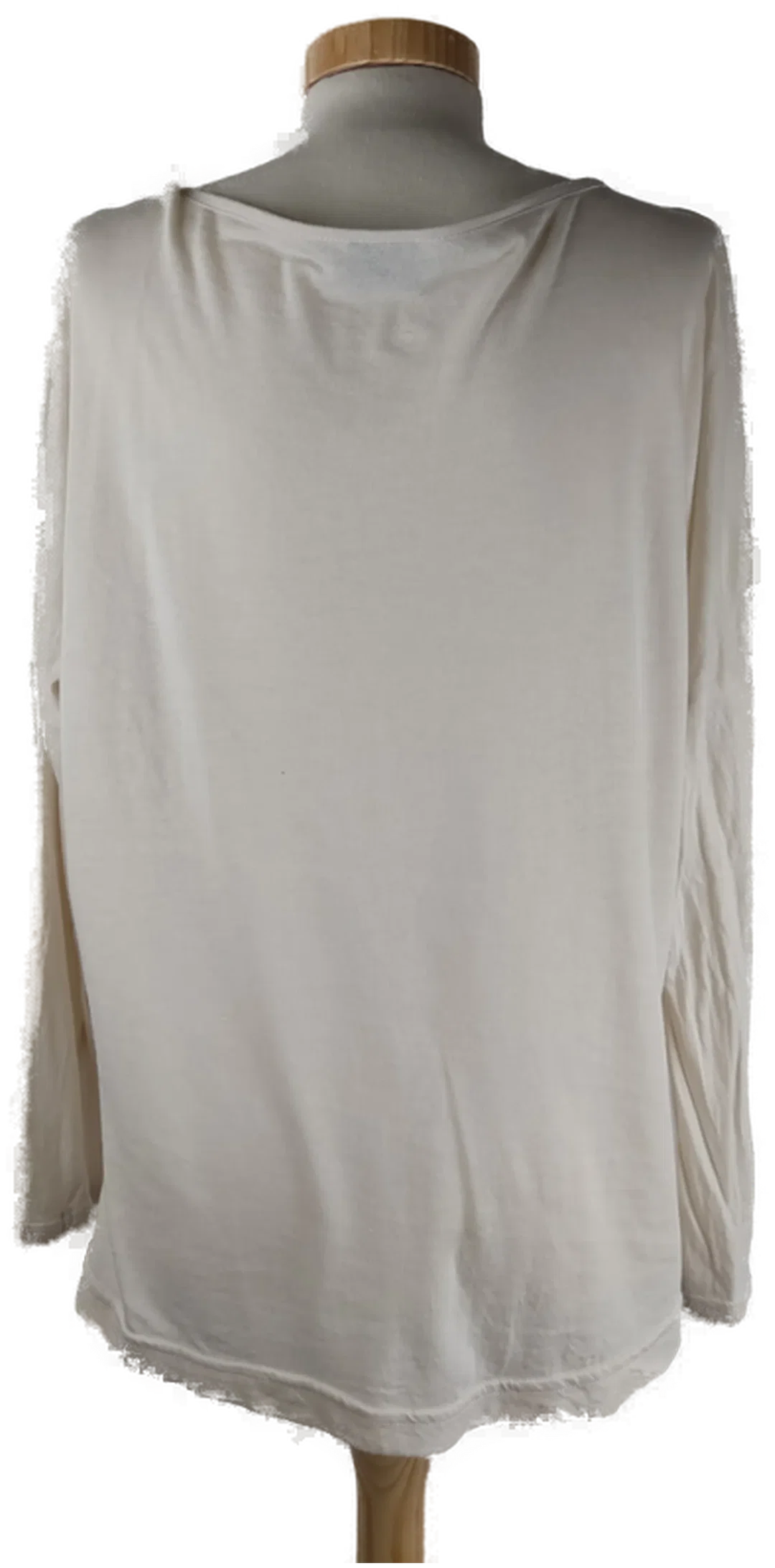 T-Shirt "blue motion", langarm mit Rundhalsausschnitt, beige mit Aufdruck, Größe 36/38 – Bild 3