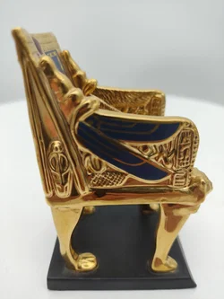 Goldene Thron des Tutanchamon Porzellan & Zertifikat von Franklin Mint | Limitierte Rarität - Bild 4