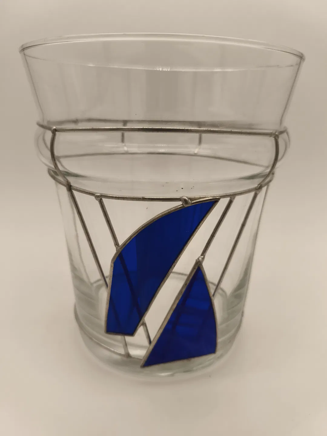 Sektkübel Kunsthandwerk Blau/Metall - Bild 1