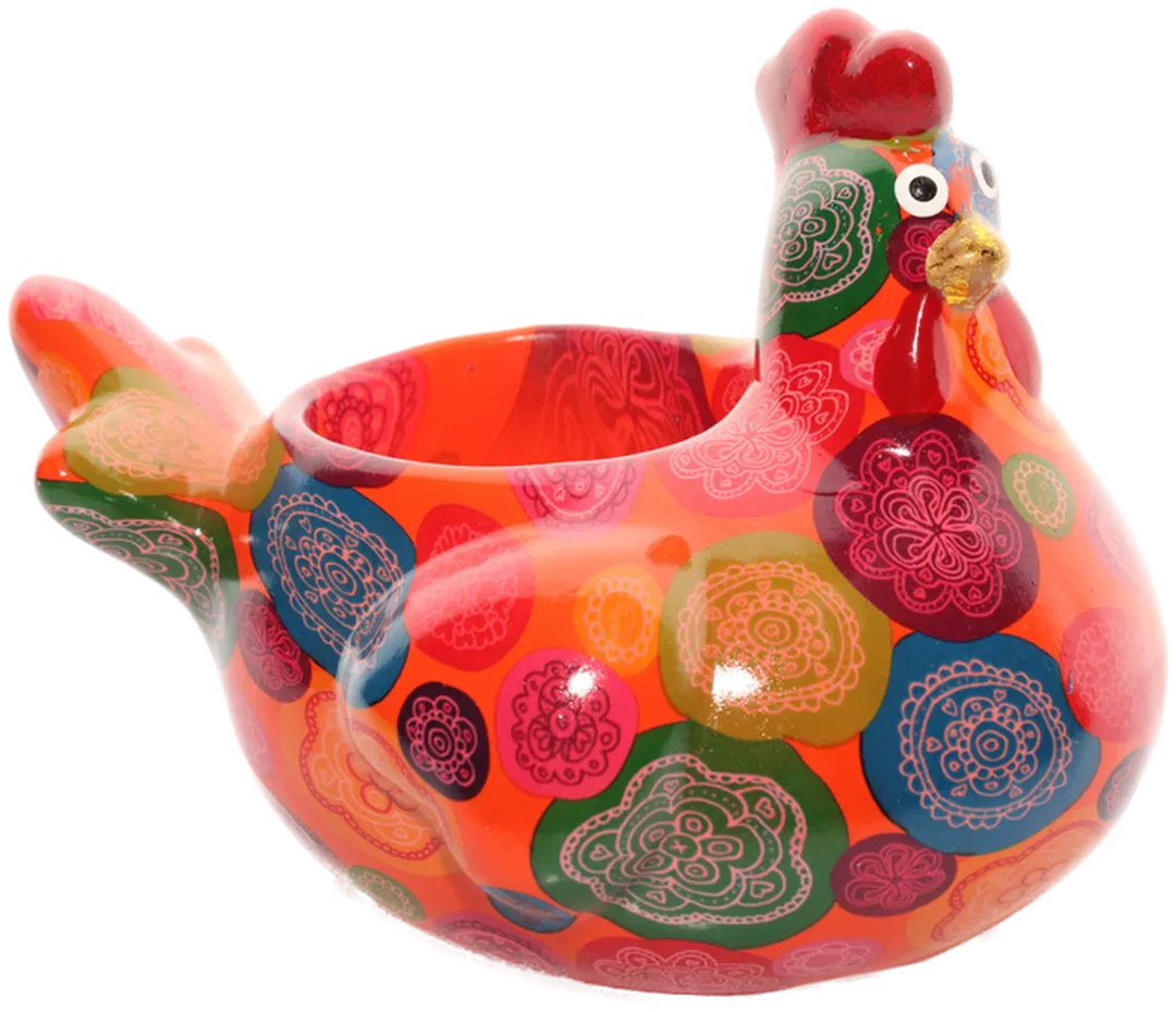 Pomme Pidou Huhn „Henriette“ bunt – Keramik Dekofigur mit Originalverpackung - Bild 1