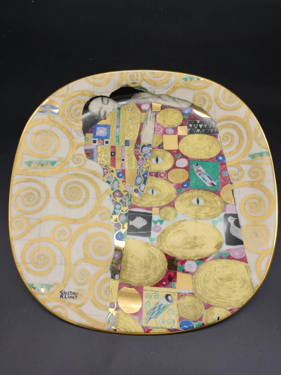 Lilien Porzellan - Sammelteller "Die Erfüllung" Gustav Klimt / Teller-Nr.: 5594 A – Bild 2