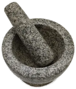 Granit-Mörser mit Stößel – H ≈13,5 cm, Ø ≈18 cm – robuster Küchenmörser für Gewürze & Kräuter - Bild 3