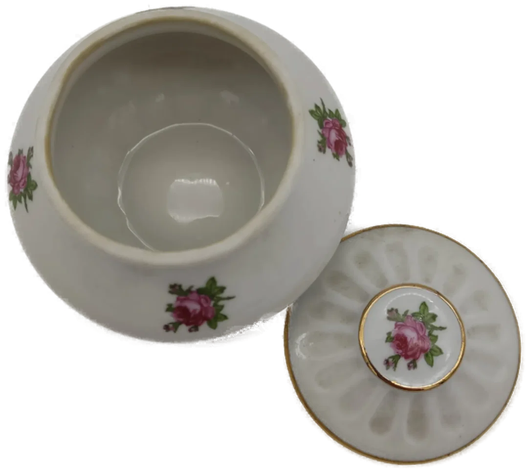 Wagner&Apel - 1877 GDR Blaue Krone - Porzellan Miniatur Dose, D 8 cm – Bild 3