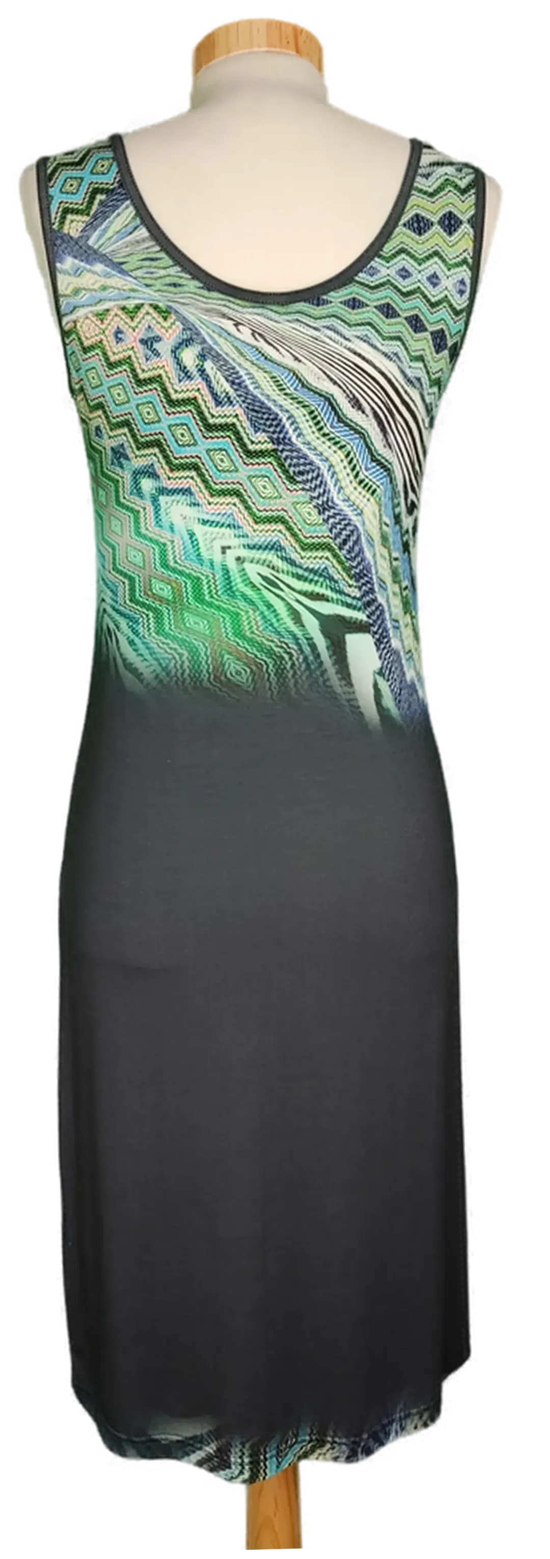 Dolce Vita Damen Midikleid schwarz-grün - S/36 – Bild 2