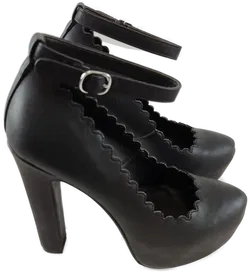 Schwarze Plateau High Heels  - Bild 3