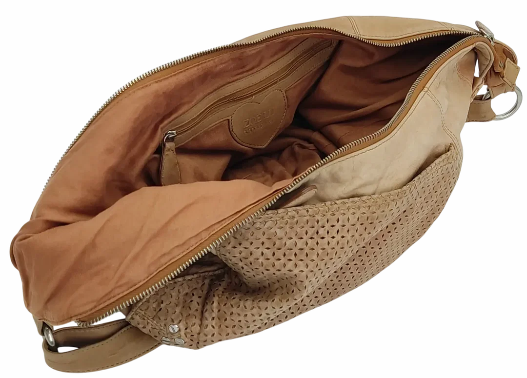 Steffi's Pick - ZOÉ LU Damen Leder Umhängetasche, braun – Bild 4