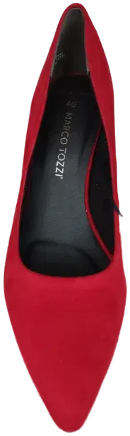 Marco Tozzi Damen Pumps Veloursleder, rot - Größe 40 - Bild 3