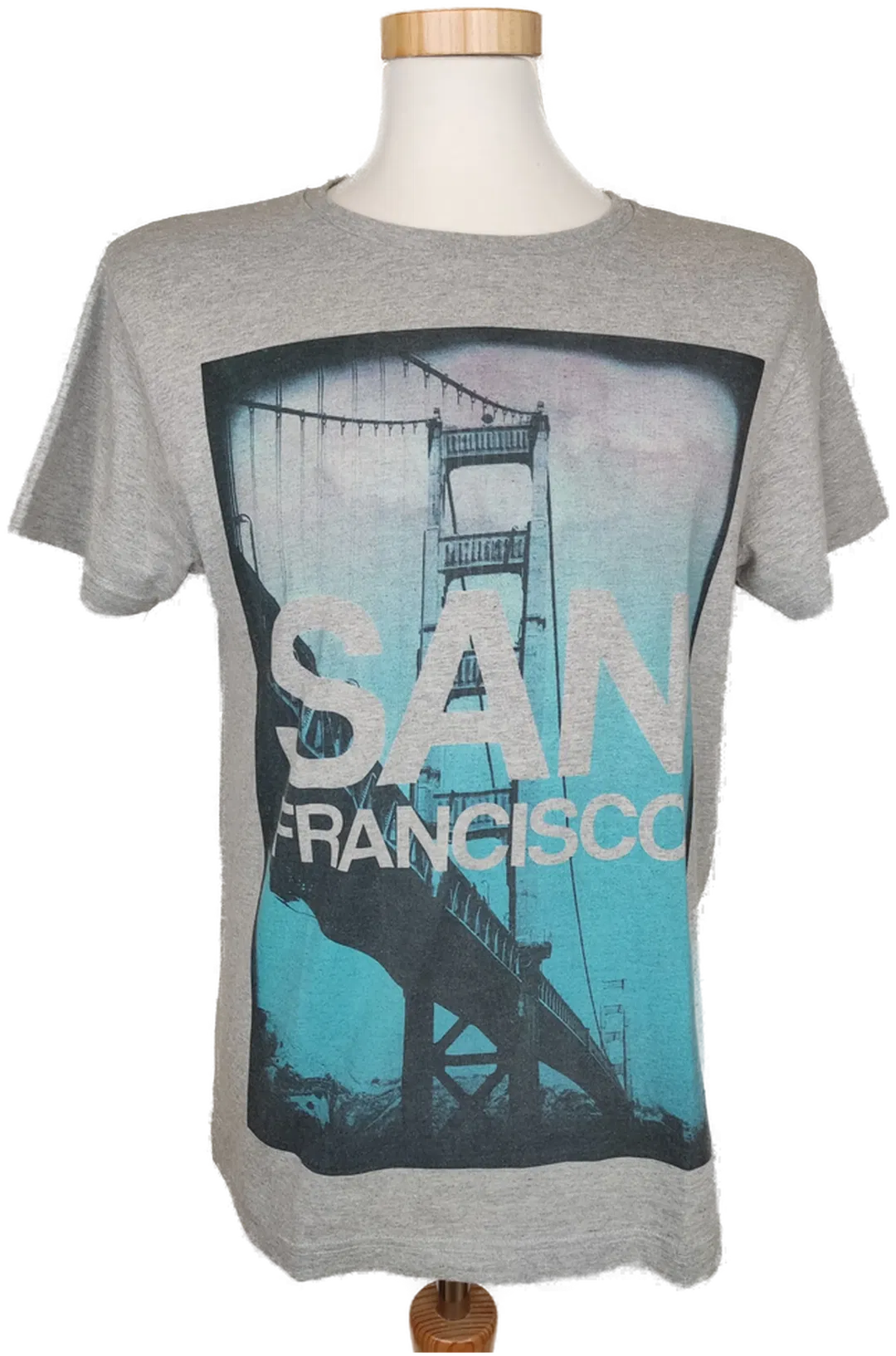 Jack&Jones Herren T-Shirt grau bedruckt - L - Bild 1