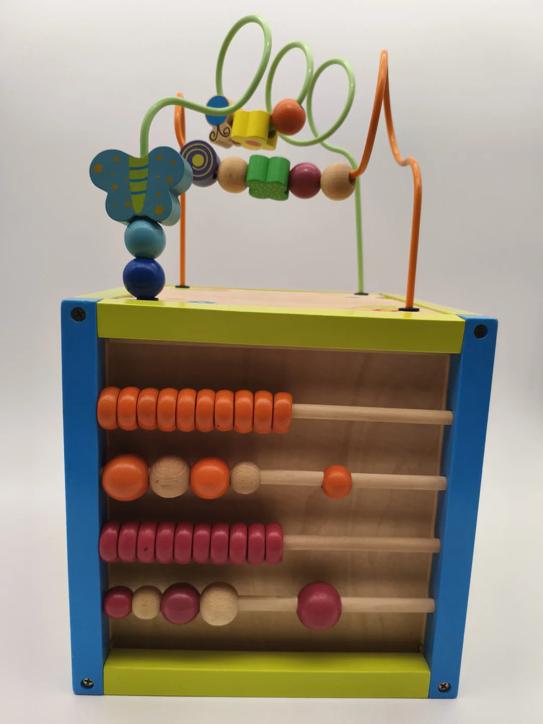 Motorikwürfel  für Kleinkinder, Spielzeug, Holz – Bild 3