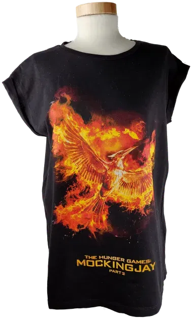 T-Shirt  'Lionsgate', ärmellos mit Rundhalsausschnitt, schwarz mit Aufdruck, Größe 40 - Bild 1