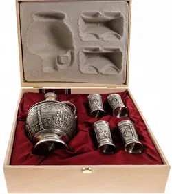 ARTINA SKS Zinn 95% Set mit Flasche und Schnapsgläser - Bild 2